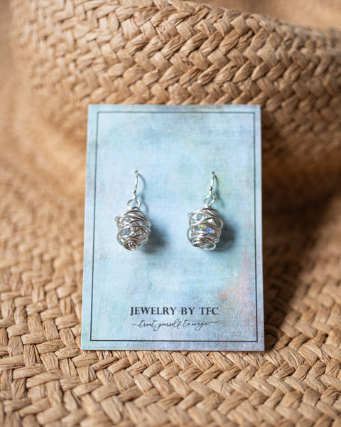 Sparkling Nest Earrings - ( Available in Sterling Silver & 14K Gold Filled )