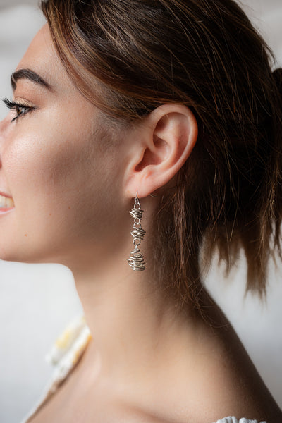 Double and Triple Sparkling Nest Earrings ~ ( Available in Sterling Silver & 14K Gold Filled )