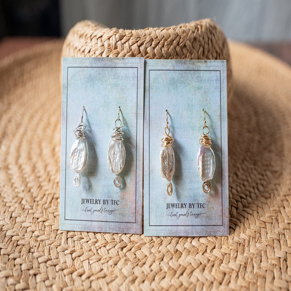 Pearl Earrings ( Available in Sterling Silver & 14K Gold Filled )