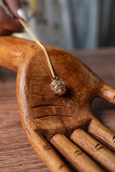 The Sparkling Nest Necklace with Crystals or Pearls ~ ( Available in Sterling Silver & 14K Gold Filled )
