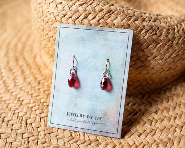 Bekah Earrings ~ Choices of 3 Gorgeous Colors ( Available in Sterling Silver & 14K Gold Filled )
