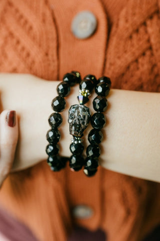 Swarovski Skull Trio (Available in Spooky Silver, Jet Black, and Ocean Blue)