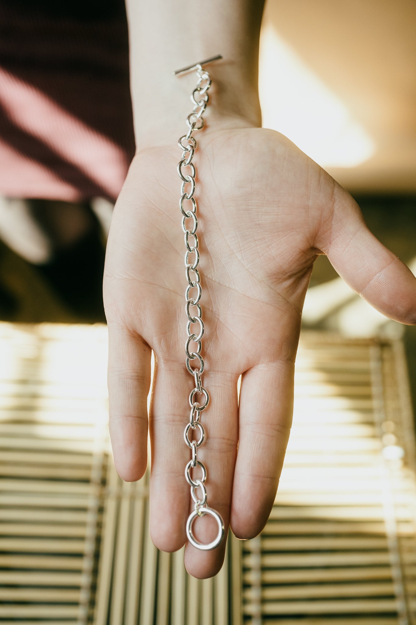 Sterling Silver Charm With Silver Bracelet (Available in Blue Topaz Gemstone Only) )