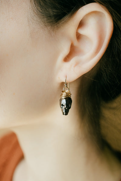 Shining Skull Earrings