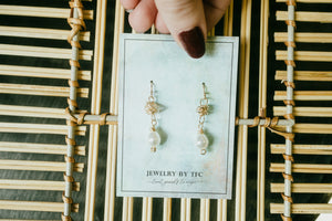 Pearly Nest Earrings ( Available in Sterling Silver & 14K Gold Filled )