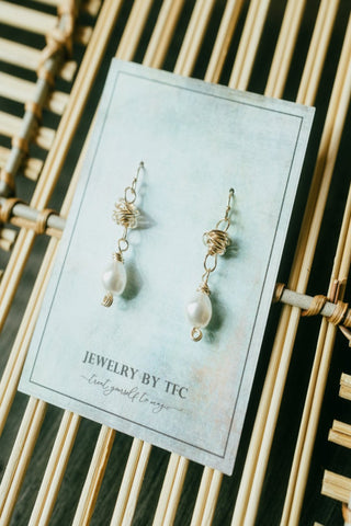Pearly Nest Earrings ( Available in Sterling Silver & 14K Gold Filled )