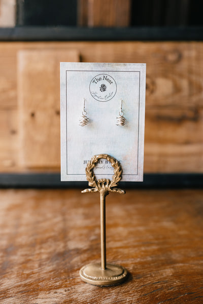 Mini Nests on Wires with Simple Nest , Swarovski Crystals or Pearl design ( Available in Sterling Silver & 14K Gold Filled )