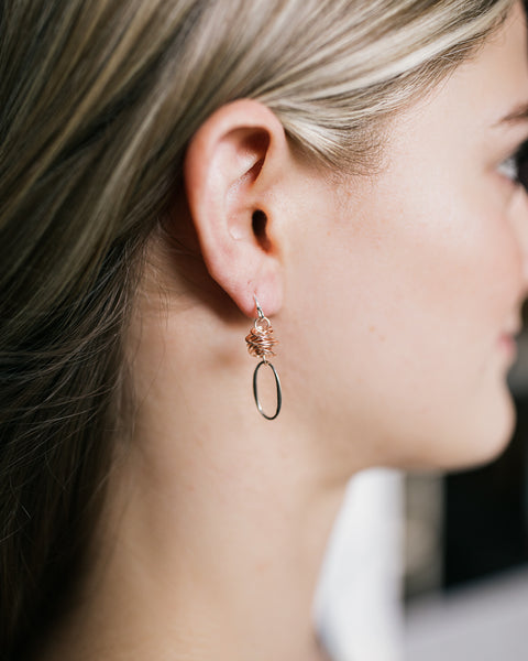The Nest Earrings w/ Sterling Link ~ ( Available in Sterling Silver & 14K Gold Filled )