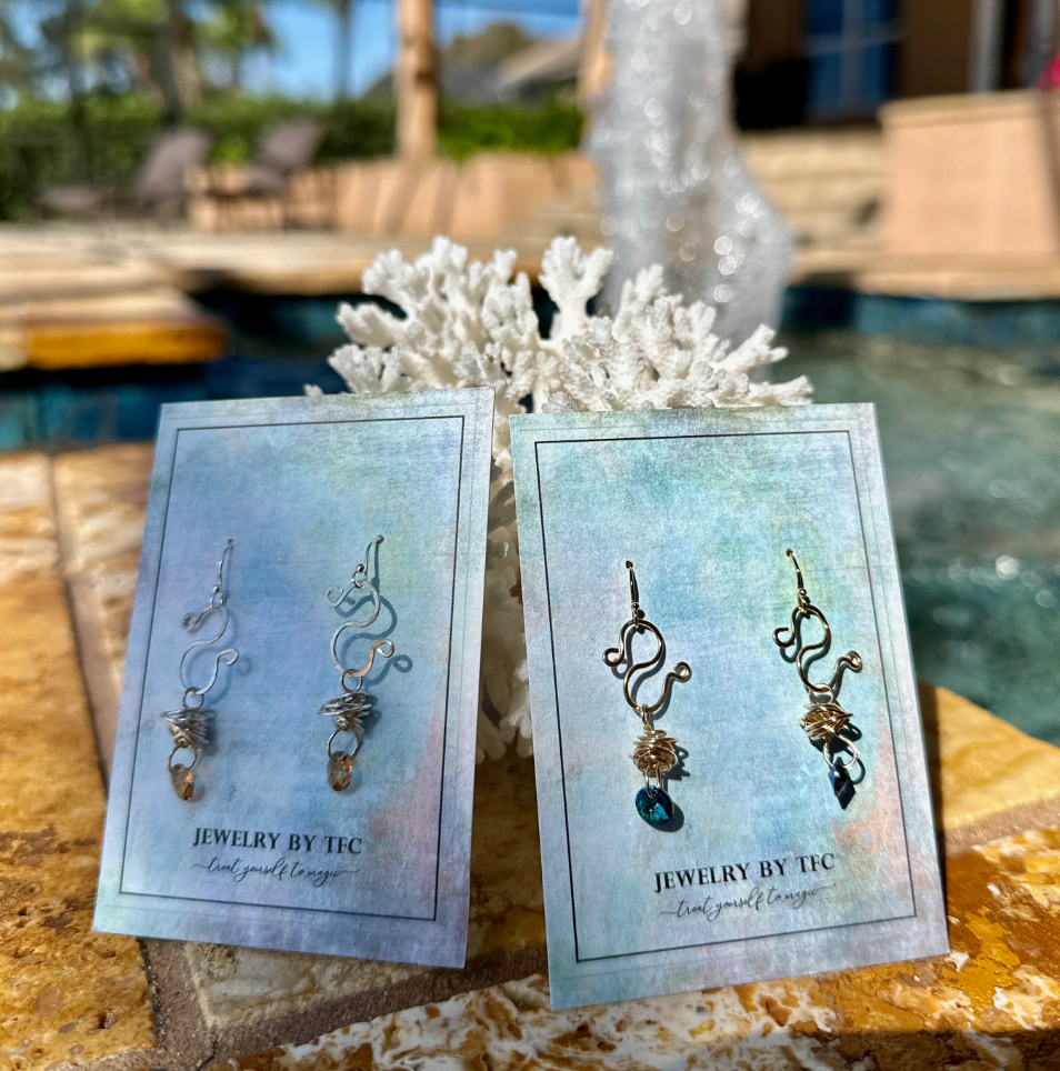 TFC Promise Earrings ~ Available in 5 Symbolic Crystal Colors and in Sterling or 14k Gold filled Wires