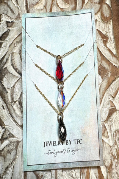 Bekah Necklace ~ Choices of 3 Gorgeous Colors ( Available in Sterling Silver & 14K Gold Filled )
