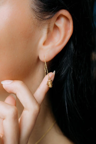 Threader Nest Earrings ( Available in Sterling Silver & 14K Gold Filled )