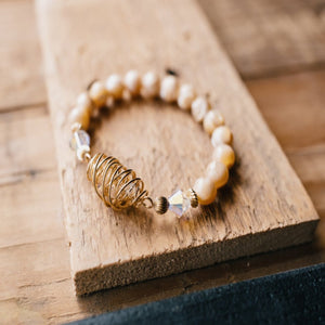 Nested Sparkling Fairytale Bracelet with Swarovski Crystals or Pearls ( Available in Sterling Silver & 14K Gold Filled )