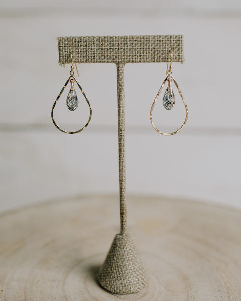 Hammered Teardrop Earrings