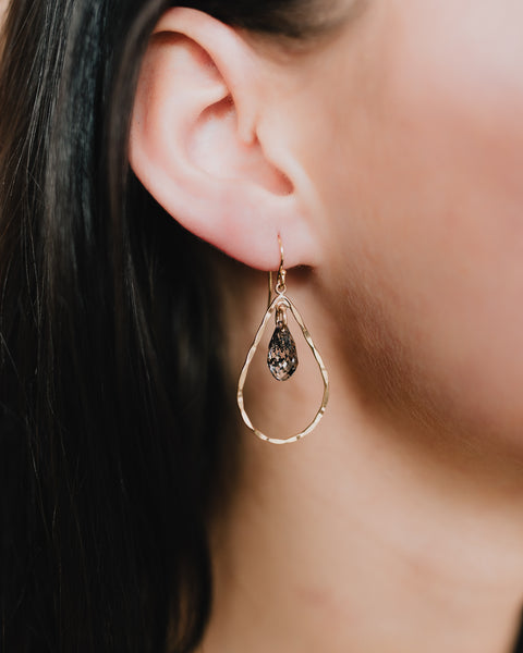Hammered Teardrop Earrings