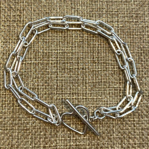 "My Heart" Linked Bracelet ~ Sterling Silver