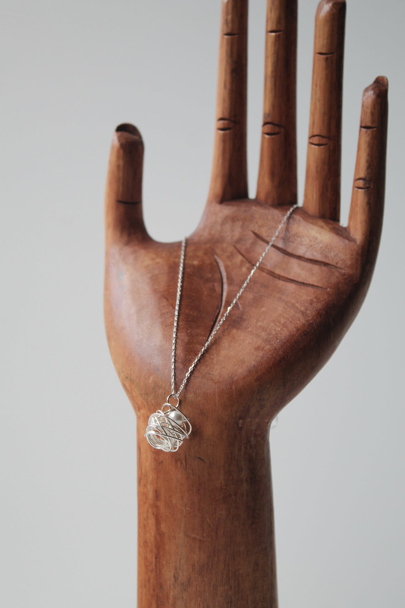 The Nest Necklace with Pearls ~ Available in Sterling Silver & 14 K GF