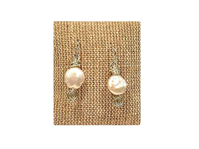 Pearl Earrings (Available in Sterling and Copper)
